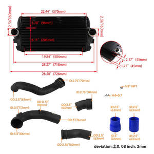 Intercooler de compétition en aluminium pour Bmw X5 E70 F15 X6 E71 F16 30Dx 35Ix 40Dx 40Ix F10 N55 E60 530D <span class=keywords><strong>2009</strong></span> - Product Image 6