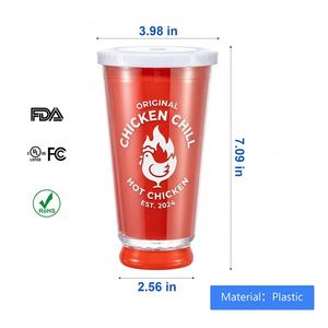 Vasos de Plástico Reutilizables de Doble Pared con Logotipo Personalizado, LED Intermitente que Brilla en la Oscuridad, con Tapa y Funciona con Batería, para Fiestas - Product Image 2