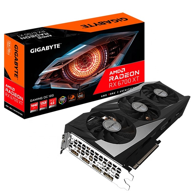 Used GIGABYTE AMD Radeon RX 6700 XT GAMING OC 12G Graphics Card with GDDR6 12GB Memory Support Ryzen 7 5700G 5800X Processor