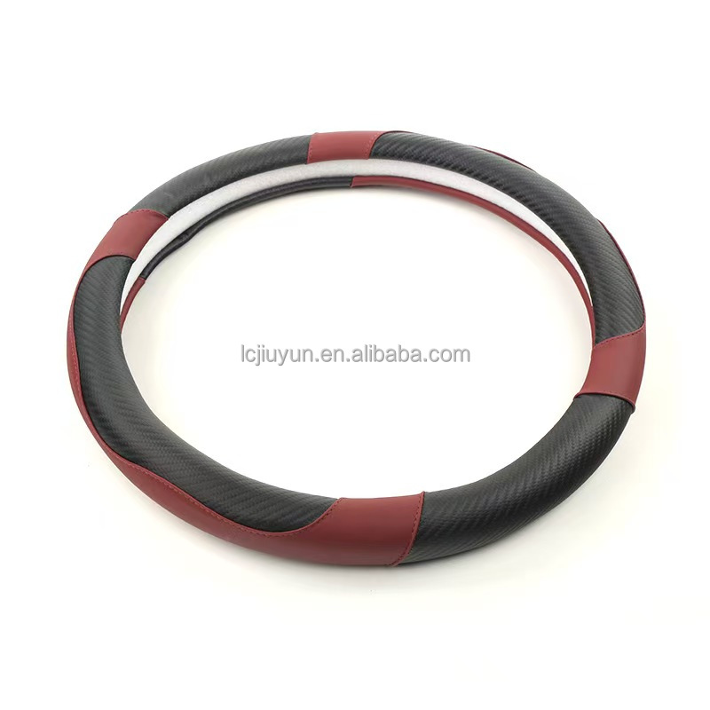 Universal Luxury Sports Design Carbon Fiber Steering Wheel Cover - Jiuyun Brand