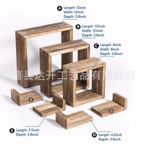 Dakai Solid Wood <b>Wall</b> <b>Mounted</b> Floating <b>Shelf</b> 1 Tier Multipurpose Storage Rack For Living Room Kitchen Bathroom - Product Image 3