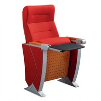 Chaise d'auditorium moderne, siège fixe pour étudiants avec tablette d'écriture pour l'école, l'université, la salle de conférence