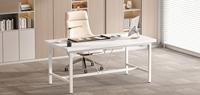 Bureau d'ordinateur mobile en bois avec roulettes, style moderne et simple, table de bureau à domicile