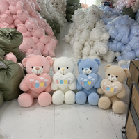 Peluche géante ours en peluche pour mariage et Saint-Valentin, avec cœur d'amour à câliner, 80-140cm, coque de peluche non rembourrée, cadeau et décoration