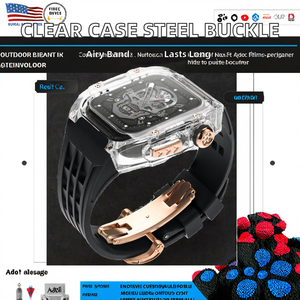 <b>Hot</b> Product Transparent Case Stainless Steel Watch Buckle Fluororubber Strap Breathable for Watch 49mm 44/45mm - Product Image 2