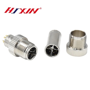 M12รหัสตัวเชื่อมต่อ8-pin x สัญญาณเซ็นเซอร์กันน้ำแบบอุตสาหกรรมปลั๊กบัดกรีแบบขึ้นรูปได้ขั้วต่อตัวผู้ M12 - Product Image 2