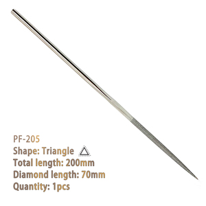 PF-20 tay tập tin thiết lập 5 hình dạng (phẳng nửa vòng tròn vuông tam giác) 200mm 4mm Shank cho kim loại đồ trang sức gỗ gốm Mài - Product Image 4