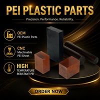 Plaque et tige en polyétherimide (PEI) Ultem – Haute température, diélectrique électrique, couleur personnalisée pour blocs d'isolation certifiés usinés CNC