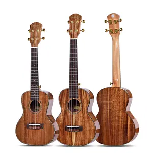 GIDOO מוסיקה סיטונאי 24 אינץ קונצרט koa מוצק ukulele