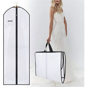 Housses de protection pour vêtements personnalisées avec logo, en non-tissé, écologiques, avec poignées, suspendues, réutilisables, imperméables, pour le shopping, les voyages et le rangement - Product Image 1