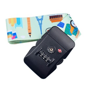 <span class=keywords><strong>Sangle</strong></span> de bagage/ceinture à bagages avec logo personnalisé OEM ODM, accessoires de voyage robustes et tendance, avec serrure TSA et mots de passe - Product Image 3