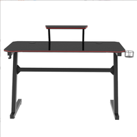 Escritorio Ergonómico Profesional para Juegos con Marco en Forma de Z, Iluminación LED RGB y Altura Ajustable para Configuración de PC