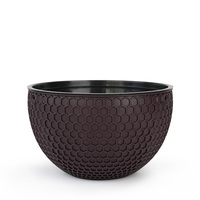 Panier suspendu circulaire auto-arrosant en PP durable traditionnel avec trous de drainage, capacité de 1,28 L pour une utilisation en intérieur/extérieur