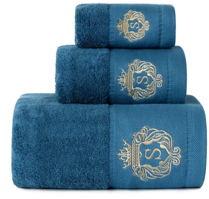 100% coton douche broderie visage serviette de bain haute absorbant maison hôtel pur épais serviettes salle de bain 70*140cm serviette de bain 100%