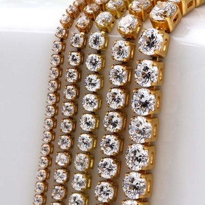 ห่วงโซ่ zircon กรงเล็บเพชรแบนหนาแน่น3หลุมเครื่องประดับ DIY ขายส่งต้นกำเนิด Yiwu - Product Image 3