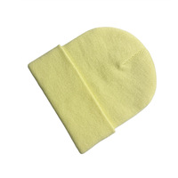 Gorro de punto de poliéster verde de Color sólido personalizado, gorro de punto de invierno para hombres y mujeres