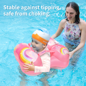 Swimbobo pelampung renang bayi mengembang kolam bayi pelampung lengan padat mengambang dengan desain Anti Flip atas, gesper keamanan ganda - Product Image 3