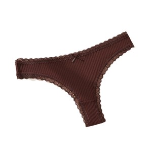 Nouvelle culotte string sexy pour femme avec nœud et dentelle, best-seller sur <span class=keywords><strong>Shein</strong></span> Shopee, sous-vêtements féminins doux et confortables - Product Image 3