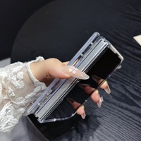 Coque pliable pour iPhone DUO, texture de coque légère et fluide, charnière à ressort, brillante, magnétique, pour filles, compatible Apple 18 Fold