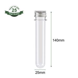 <span class=keywords><strong>Tube</strong></span> à essai avec bouchon à fond <span class=keywords><strong>rond</strong></span> <span class=keywords><strong>plastique</strong></span> PET 25x140mm bouchon à vis 40ml 45ml Matop -04 25x140mm <span class=keywords><strong>rond</strong></span>. Fond 500 pièces CN;SHG transparent - Product Image 1
