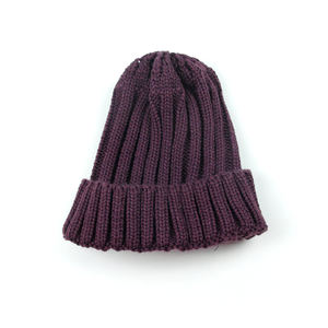 <span class=keywords><strong>Bonnet</strong></span> en tricot jacquard côtelé à rayures avec logo personnalisé en acrylique d'hiver de haute qualité <span class=keywords><strong>sans</strong></span> <span class=keywords><strong>pompon</strong></span> - Product Image 3