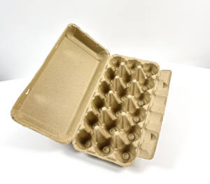天然ブラウンパルプ卵用18個卵ボックス鶏卵用工場直販 - Product Image 4
