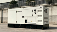 Générateur diesel haute efficacité 300 kW triphasé 400 kVA silencieux avec volant d'inertie, alimenté par un moteur Ricard refroidi par eau