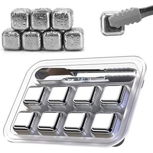 304 acier inoxydable métal glaçons pierres de whisky réutilisables roches de whisky boissons pierres de refroidissement pour <span class=keywords><strong>Bourbon</strong></span> OEM - Product Image 1