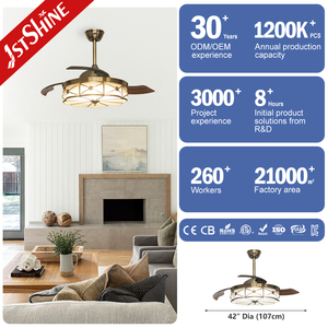 <span class=keywords><strong>Ventilador</strong></span> <span class=keywords><strong>de</strong></span> <span class=keywords><strong>techo</strong></span> con luces led y control remoto, serie moderna doméstica, <span class=keywords><strong>plegable</strong></span>, antiguo, 1 unidad - Product Image 3