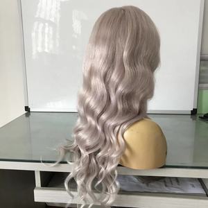 Amara Assurance Qualité Péruvienne 30 Pouces Perruques de Cheveux Humains Vague Ananas Profonde Full Lace <span class=keywords><strong>Perruque</strong></span> Argent Gris Full Lace Party <span class=keywords><strong>Perruque</strong></span> - Product Image 4