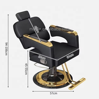 Fauteuil de Barbier MOOLIN Durable, Pivotant à 360 Degrés, Inclinable, avec Appui-tête Réglable, Chaise de Coiffure, Équipement de Salon