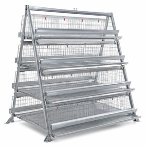 Cage à poules pondeuses galvanisée à 4 niveaux pour l'élevage de 120, 128 ou 160 poules pondeuses, pour la production d'œufs, à vendre - Product Image 6