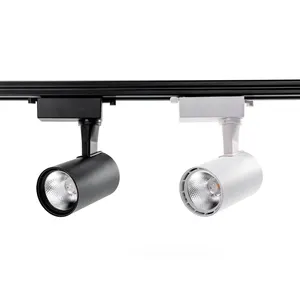 Holofotes de luz led coloridos ac220v, 10w, 20w, 30w, cob, ajustável, para pista, fácil de instalar