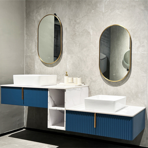 <span class=keywords><strong>Bolina</strong></span>-tocador de baño con doble lavabo, mueble de tocador con espejo LED, venta al por mayor - Product Image 6