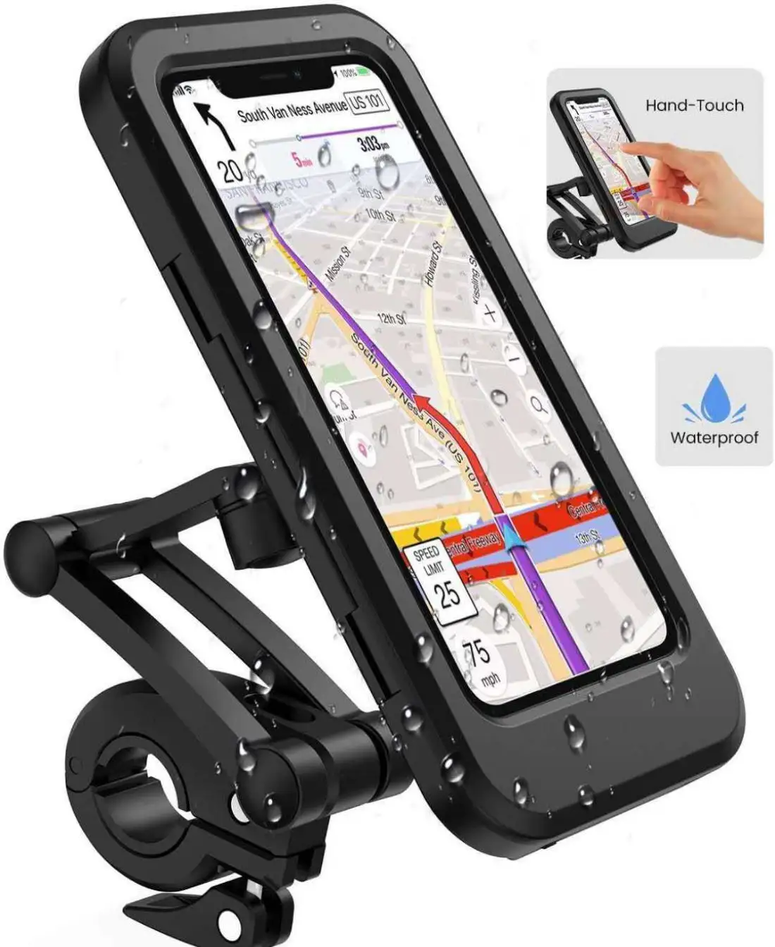Haute qualité personnalisé 360 degrés vélo moto accessoires support de montage pour téléphone portable vélo vélo support pour téléphone portable