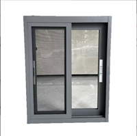 Fenêtres coulissantes en alliage d'aluminium insonorisées au design minimaliste pour balcon, maisons individuelles, ouverture horizontale