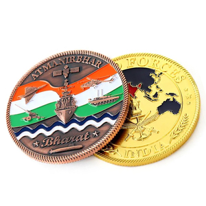 Moneta Personalizzata con Logo Aziendale, Design 3D, Ancora in Bronzo Antico - Product Image 1