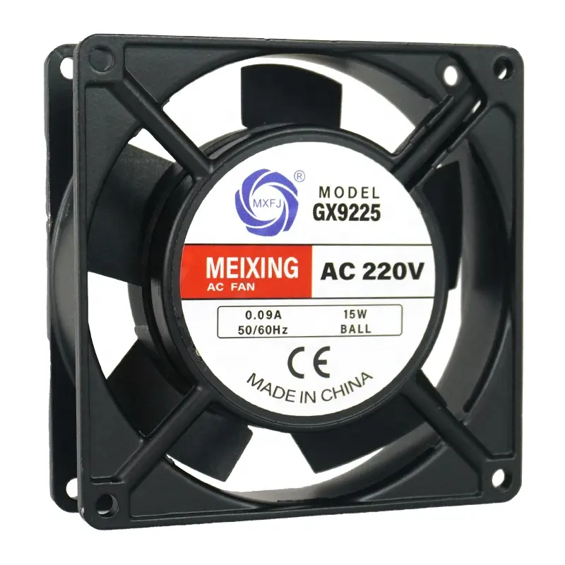 AC 110V 220V 380V 8025 9225 12025 12038 15050 17251 eksenel Fan saf bakır tel çift bilyalı rulman yüksek hızlı soğutma fanı