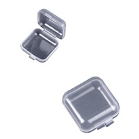 Mini boîtes rectangulaires en plastique transparent pour le rangement de bijoux, boîte de rangement pour bijoux, boîte d'emballage en plastique pour le rangement de bijoux