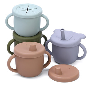 Vasos de silicona para niños con tapa a prueba de fugas, calibre estándar, para uso doméstico de 6 meses o más - Product Image 1