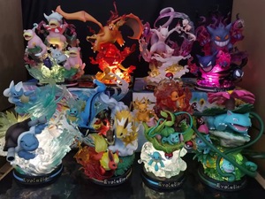 Set de Figuras de Acción de Resina PVC de 10 cm que Brillan de <span class=keywords><strong>Pikachu</strong></span>, Mewtwo, Gengar y <span class=keywords><strong>Charizard</strong></span>, Juguete de Dibujos Animados para Decoración, Número de Modelo ODM - Product Image 2