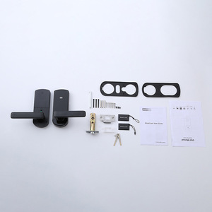 Wenxun Smart <b>Lock</b> A26-28 Black IC Card Password <b>Lock</b> For Wooden Door Apartment Hotel Rental Use - Product Image 2