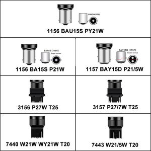 Bombillas LED Canbus T25010 Sin Errores, Modelo Universal Nuevo 3157, Luces de Giro, DRL, Reversa - Product Image 3