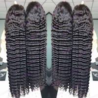 Perruque Frontale 13x6 HD en Dentelle Onde Corporelle Vietnamienne Brute 250% de Densité Bouclée 100% Cheveux Humains Sans Colle pour Femmes Noires
