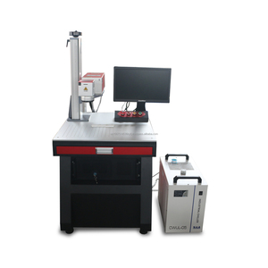 Machine de marquage laser à fibre UV avec source laser Gainlaser de puissance 3w 5w 10w 110*110mm taille lentille Opex Double points rouges bijoux rotatifs - Product Image 2