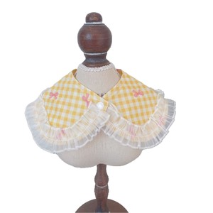 Corea del Sur Venta caliente Ins Style Cat Bow Lace <span class=keywords><strong>Collar</strong></span> <span class=keywords><strong>Dog</strong></span> Cute Princess Plaid Bufanda Accesorios para mascotas al por mayor - Product Image 5