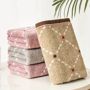 Yarn Dyed soft and durable face towel quick dry towels 100%cotton Factory Wholesale luxury combed pure cotton clean for home