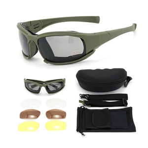 Gafas Tácticas con 3 <span class=keywords><strong>Lentes</strong></span> Polarizadas Intercambiables, Gafas <span class=keywords><strong>de</strong></span> Tiro Unisex para Exteriores, Protección UV400, Gafas <span class=keywords><strong>de</strong></span> Senderismo y Pesca - Product Image 5