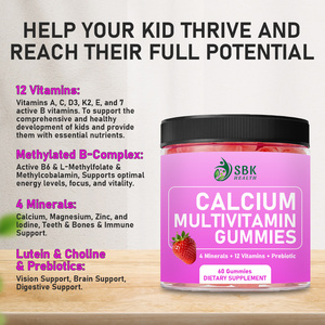 OEM Wholesale Kids Multivitamin Gummies Daily Essential Vitamins Minerals for Brain and Bone Health Immune Support Children 60 - Product Image 5