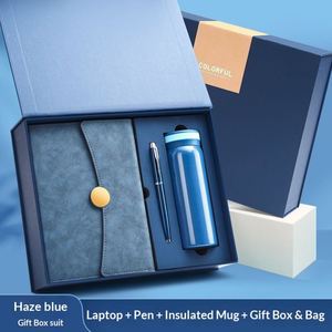 Carnet A5 personnalisé avec logo, couverture rigide en PU, stylo et mug à café – Coffret cadeau d'entreprise pour récompenses du personnel de bureau - Product Image 2